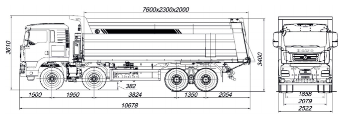 Фотография Самосвал HOWO T5G 8х4 ZZ3317V386GE1 V=З5м3