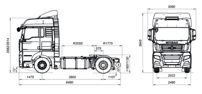 Фотография Тягач SITRAK С7Н 4х2 ZZ4186V391HE1L LNG S-AMT