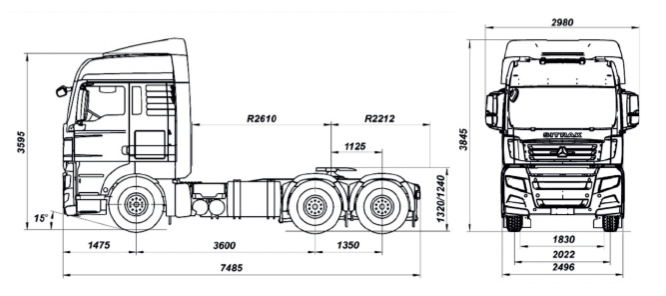 Фотография Тягач SIТRAK С7Н 6х4 ZZ4256V364HЕ