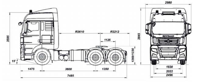 Фотография Тягач SITRAK С7Н 6х2 ZZ4256V363HE ADR