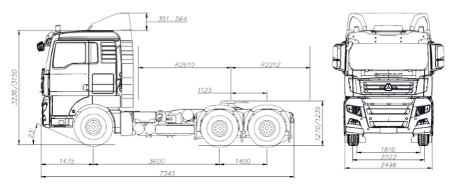 Фотография Тягач SIТRAK С7Н 6х4 ZZ4256V364HE ADR