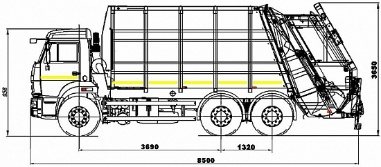 Мусоровоз с задней загрузкой 585180 (Zoeller Medium XL-S)