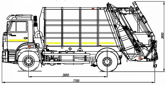 Мусоровоз с задней загрузкой 585130 (Zoeller Mini XL-H)