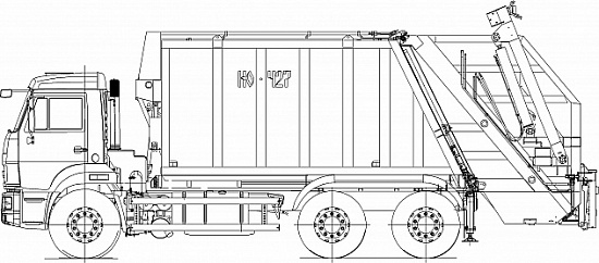 Мусоровоз с задней загрузкой КО-427-01