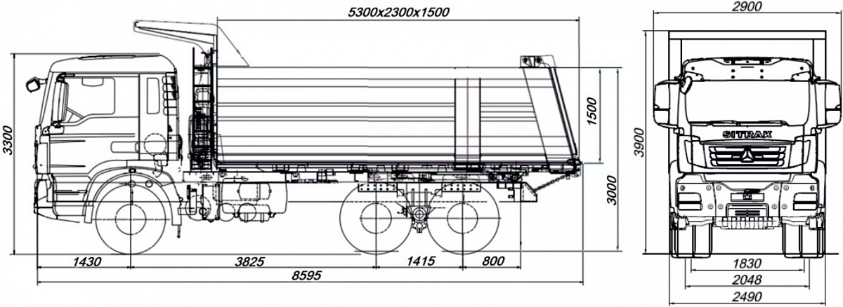 Фотография Самосвал SITRAK С7Н 6х4 18м3