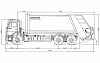 Мусоровоз с задней загрузкой МКЗ 7017 К3 (784601) HM-22