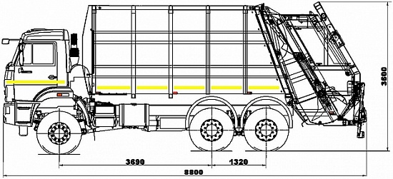 Мусоровоз с задней загрузкой 585190 (Zoeller Medium XL)