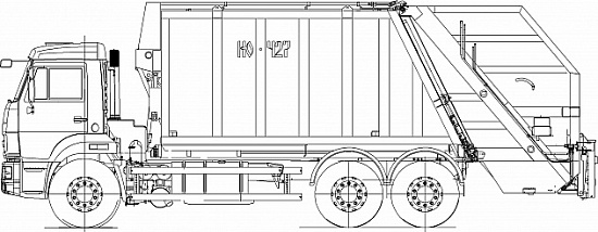 Мусоровоз с задней загрузкой КО-427-03