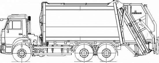 Мусоровоз с задней загрузкой КО-427-80