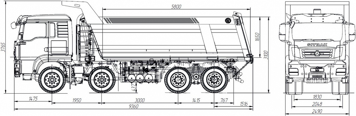Фотография Самосвал SITRAK С7Н 8х4 V=22м3 i=S,26 (4,2)